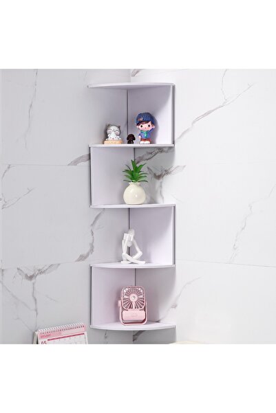 Choice WHITE-A Stylish Wall Shelf Modern Design Space Saver for Books Decor i...