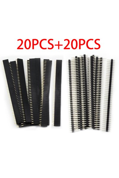 Choice 40PCS 20PCS/40PCS Pin Header, 2.54mm 40Pin Male and Female Header Pins...