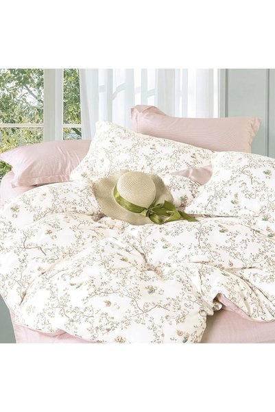 Master Home Textile MASTER Cotton Floral Comforter Sets, Fits 160 x 200 cm Qu...