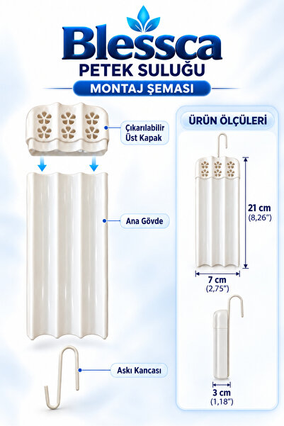 Blessca Kalorifer Suluk Petek Üstü Suluğu Ortam Oda Nemlendirici Sulukları Hava Nemlendiricisi Peteği İçin Nem Nemlendirme