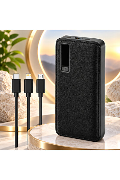 OEM Baterie externă 48000 mAh, 3 porturi USB, Design cu aspect de piele, Încă...