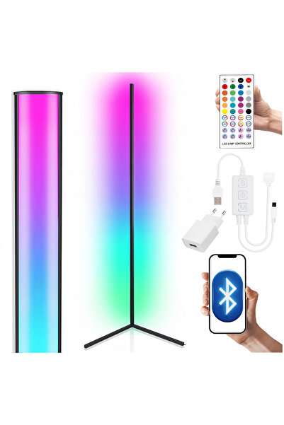 LIGHT4ME WALL POLE 1 γωνιακό φωτιστικό δαπέδου LED RGB λευκό, ασύρματο τηλεχε...