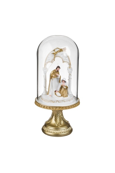 OEM Iesle de Crăciun Cupola din Sticla cu Sfanta Familie și LED Ø13x28 cm – D...