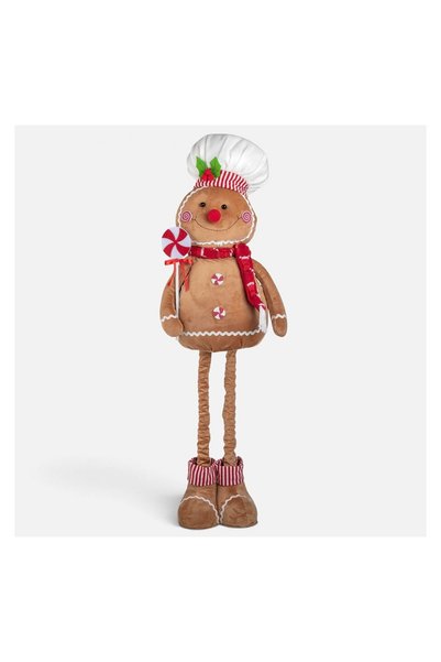 OEM Figurină Decorativa de Crăciun Om de Turta Dulce Candy cu Picioare Telesc...