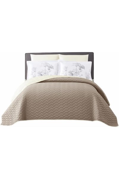 D DONETELLA FEEL THE LUXURY طقم لحاف دونيتيلا، طقم غطاء سرير مبطن قابل للعكس ...