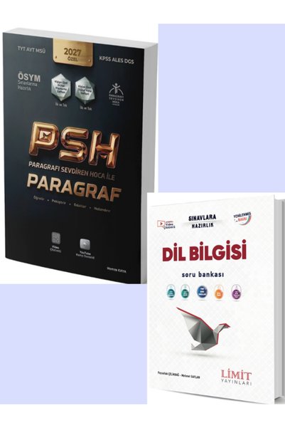 Limit Yayınları YKS Psh Paragrafı Sevdiren Hoca İle Paragraf+LİMİT DİL BİLGİSİ