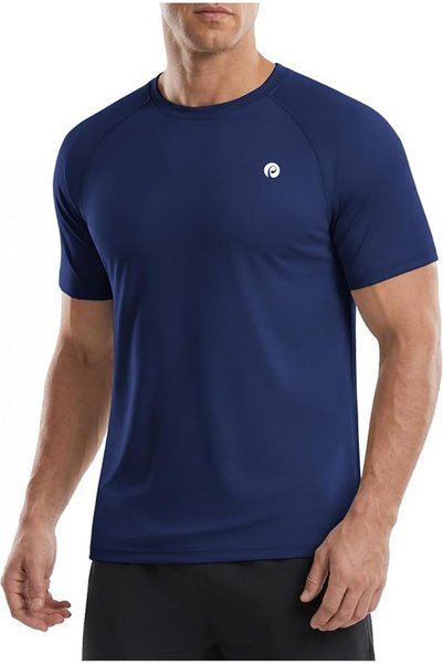 GENERAL PINSPARK Workout Shirts for Men UPF 50+ Quick Dry Athletic Gym Tee Sh...
