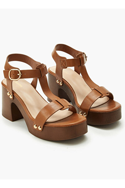 Surestep Women Textured Block Heel Sandals