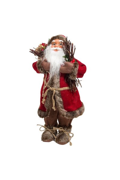 OEM Figurină Decorativa Mos Crăciun cu Legatura de Crengi 46 cm – Decor Festi...