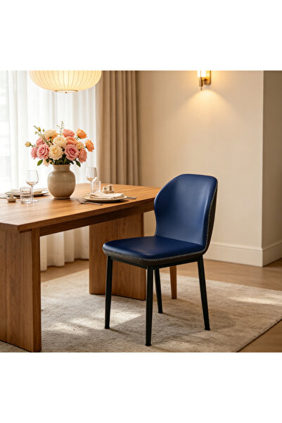 Ararico Grey Upholstered Dining Chair, Modern Curved Backrest Padded Home Off...
