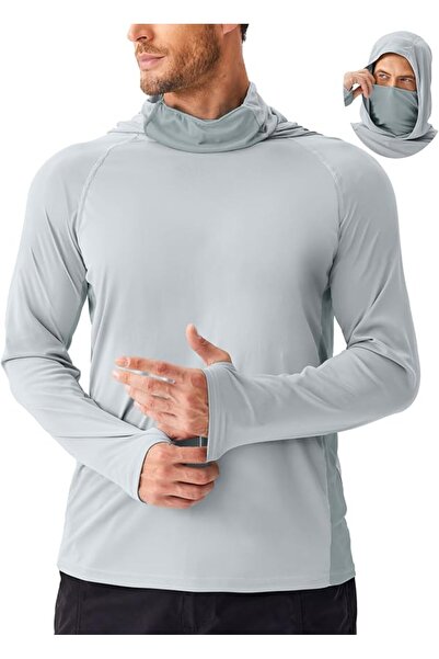 GENERAL PINSPARK Men's Sun Protection Hoodie with Mask UPF 50+ UV Long Sleeve...