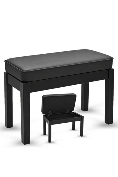 V-TONE PB1 BK Κάθισμα πιάνου/κινηματογραφικού πίνακα, μαύρο, ορθογώνιο, με απ...