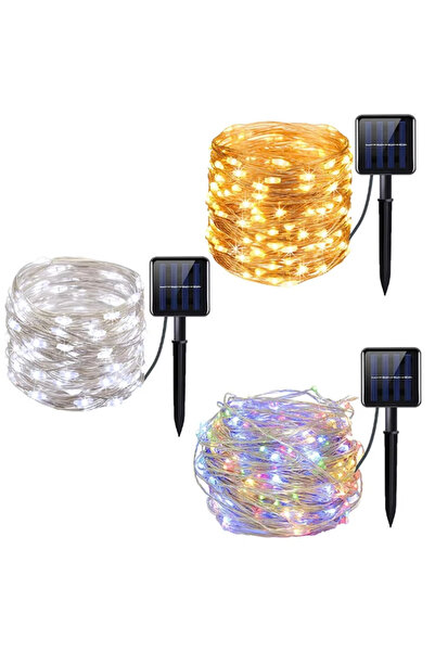 OEM Lumini solare tip șir din cupru – 300 LED-uri / 30m, 8 moduri de iluminar...