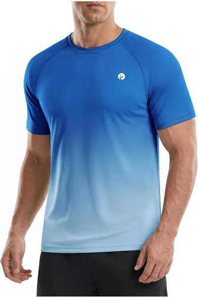 GENERAL PINSPARK Workout Shirts for Men UPF 50+ Quick Dry Athletic Gym Tee Sh...