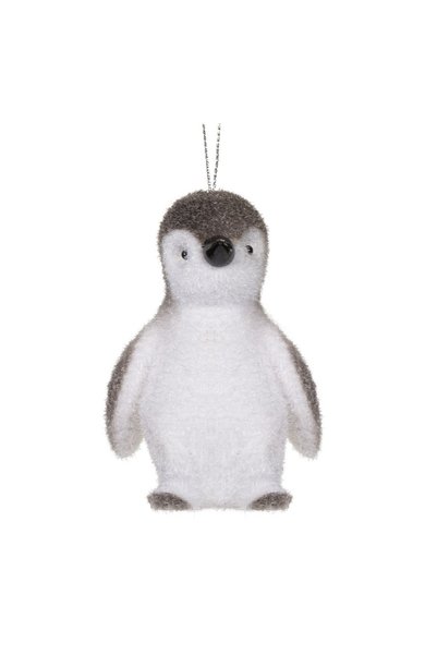 OEM Ornament Brad de Crăciun din Spuma Pinguin Gri 8 cm – Atmosferă Festivă p...