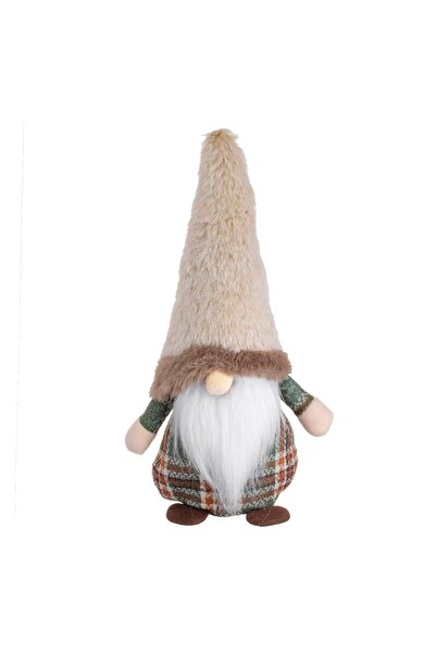 OEM Figurină Decorativa de Crăciun Gnome Maro in Carouri 30 cm – Decor Festiv...