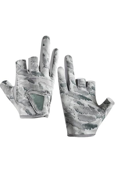SWIUKPHE Fishing Gloves, Summer Fingerless Gloves, Breathable Exposed Finger ...