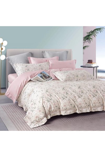 Master Home Textile MASTER Cotton Floral Comforter Sets, Fits 160 x 200 cm Qu...
