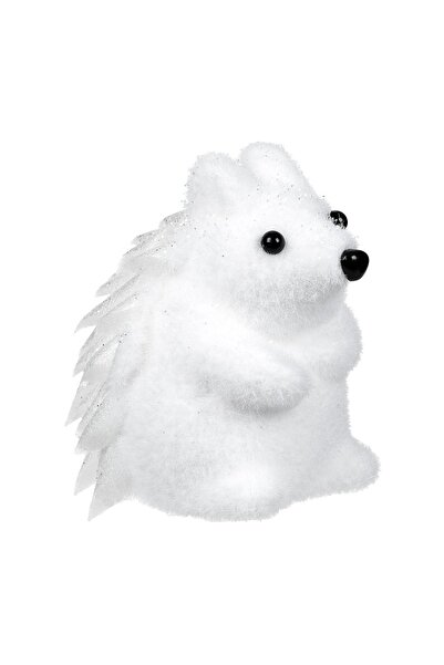 OEM Figura Decorativa din Spuma de Crăciun Arici Alb 12 cm – Atmosferă Festiv...