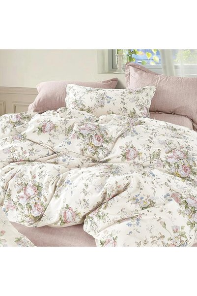 Master Home Textile MASTER Cotton Floral Comforter Sets, Fits 160 x 200 cm Qu...