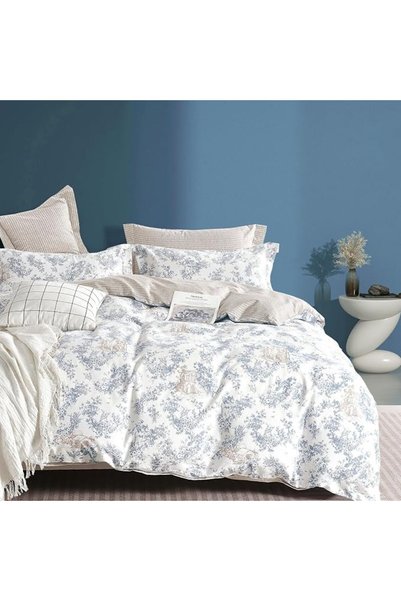 Master Home Textile MASTER Cotton Floral Comforter Sets, Fits 160 x 200 cm Qu...