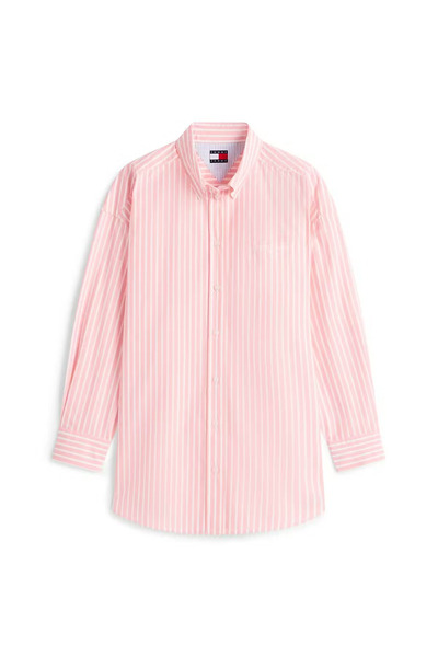 Tommy Hilfiger TJW OVS Poplin Shirt Kadın Pembe Gömlek DW0DW222180D2