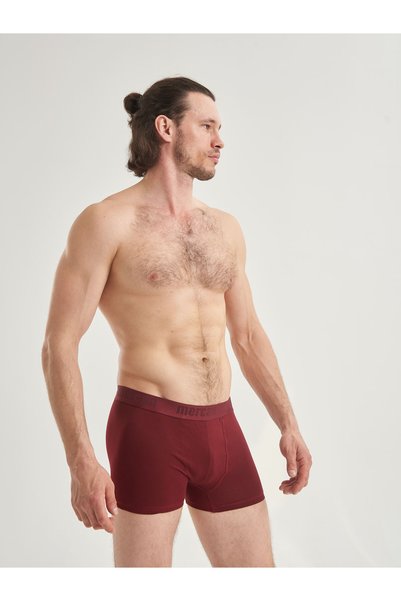 Mercan 5-Piece Advantage Pack Men's Burgundy Cotton Boxers