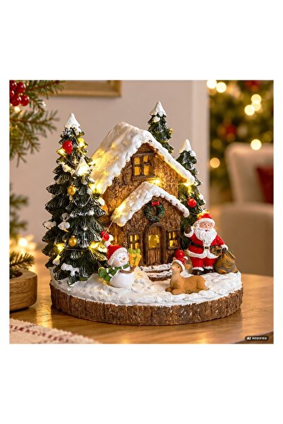 OEM !SPECTACOL CRA CASUTA MOS LED 20 cm de Crăciun – Lumină Festivă pentru Casă