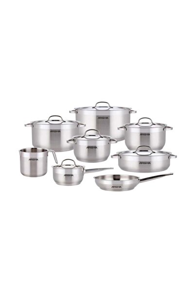 Arshia Stainless Steel Cookware Set, 10/18. 14 Pieces. / 3997