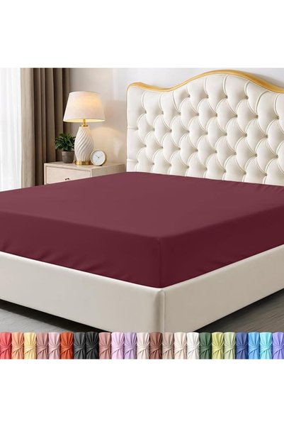 Utopia Bedding ملاءة سرير كينج - ملاءة سفلية - جيوب عميقة - مصنوعة من الألياف...