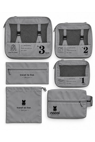 ARVALE 6-Piece Suitcase Organizer Set – Travel Organizer Bag Set, In-Suitcase...