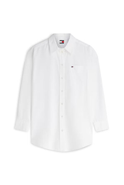 Tommy Hilfiger Tjw Kadın Oversize Essential Beyaz Gömlek Ext