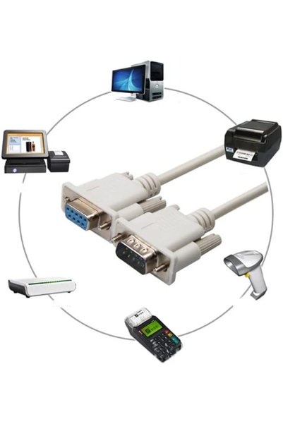DKURVE ® DB9 Male to Female RS232 9Pin Serial Extension Cable, Length: 1.8 meter
