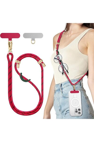 GENERAL Cross Pattern Mobile Phone Lanyard Adjustable, Mobile Phone Lanyard w...