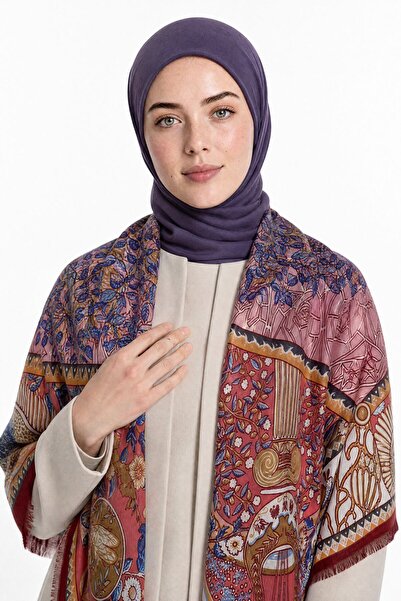 Mooncorn شال كتف من الصوف والكشمير بنمط ميثرا
