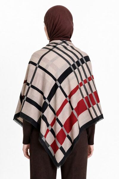 Mooncorn Cendal Desen Wool Cashmere Shoulder Shawl