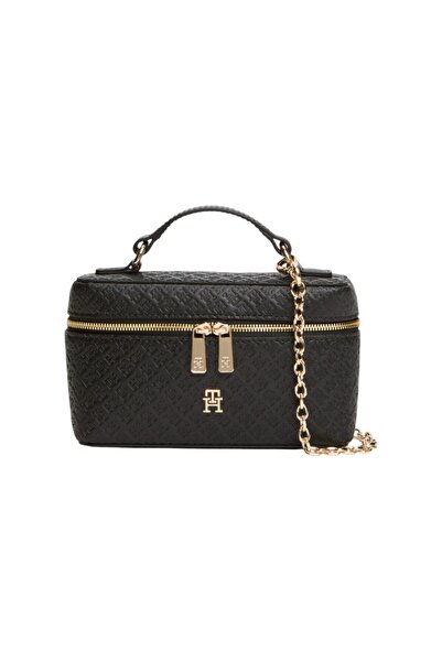 Tommy Hilfiger TH ICON CHAIN VANITY BAG MONO Kadın Siyah Çanta - AW0AW19021