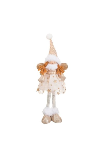 OEM Figurină Ingeras cu Rochie Bej de Crăciun 37 cm – Accent Festiv pentru Să...