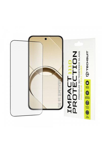 Techsuit Folie de protectie Ecran pentru Realme 16, Sticla Securizata, Full G...