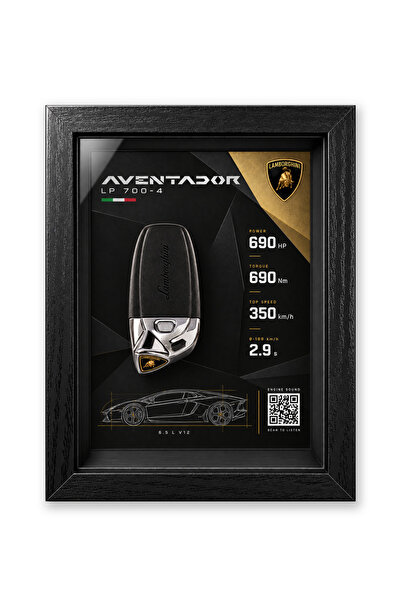 OEM Tablou decorativ 3D MENIFEST, cu cheie reala Lamborghini, cadou premium, ...