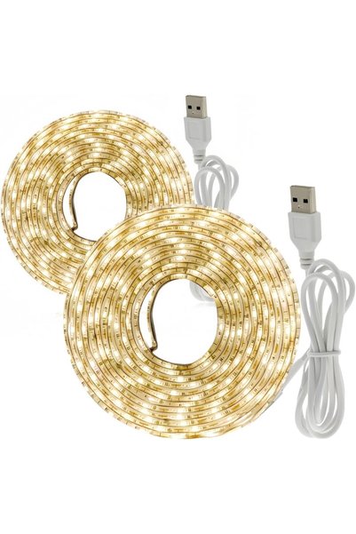 Vinnatsu شريط إضاءة LED موفر للطاقة، 60 مصباح LED/متر فائق السطوع، أبيض دافئ،...