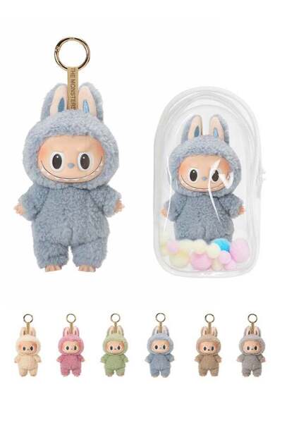 Generic Labubu The Monsters Exciting Macaron V1 Chestnut Cocoa Plush Pendant,...