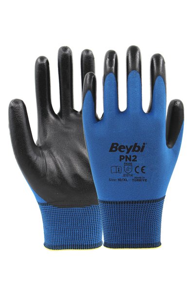 Beybi PN2 Polyester Örme Nitril Eldiven