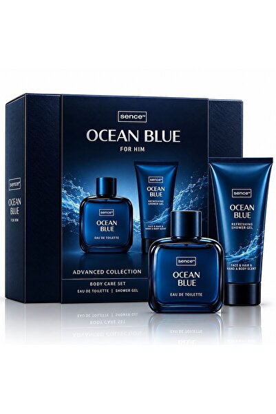 SENCE Set cadou pentru bărbați, Ocean Blue, EDT 100 ml + gel de duș 150 ml,