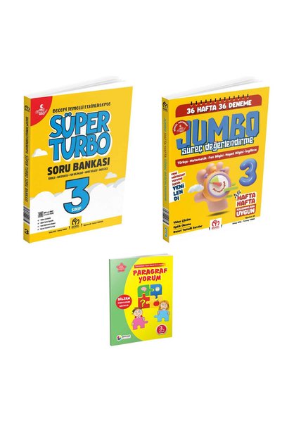 MODEL EĞİTİM YAYINCILIK 3.SINIF SÜPER TURBO SORU BANKASI + JUMBO SÜREÇ DEĞERL...