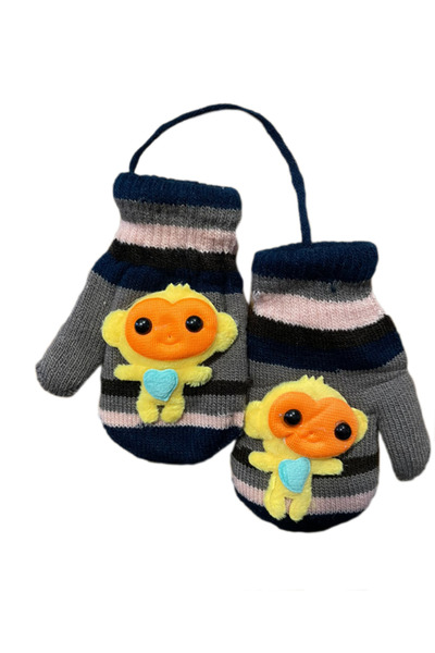 LİNOTTİ Figured Winter Children's Gloves 5476