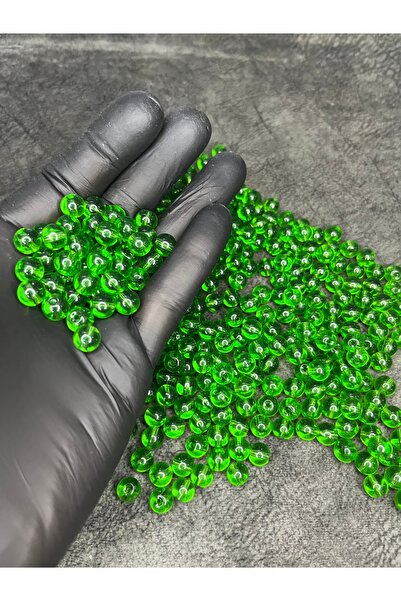 Mos Tespih 200 pieces green color 8mm glass natural stone beads