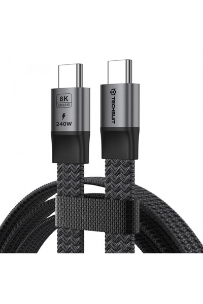 Techsuit Cablu de date și încărcare USB-C - USB-C ElysiumSync Pro CX1, 240W, ...