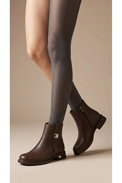 topuksarayı Royz Women's Black Stone Detailed Zippered Stylish Casual Boots -...