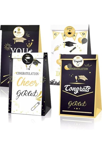 Andanna Graduation Party Decoration Bags, 12 Pieces Paper Goodie Bags Gift Ca...